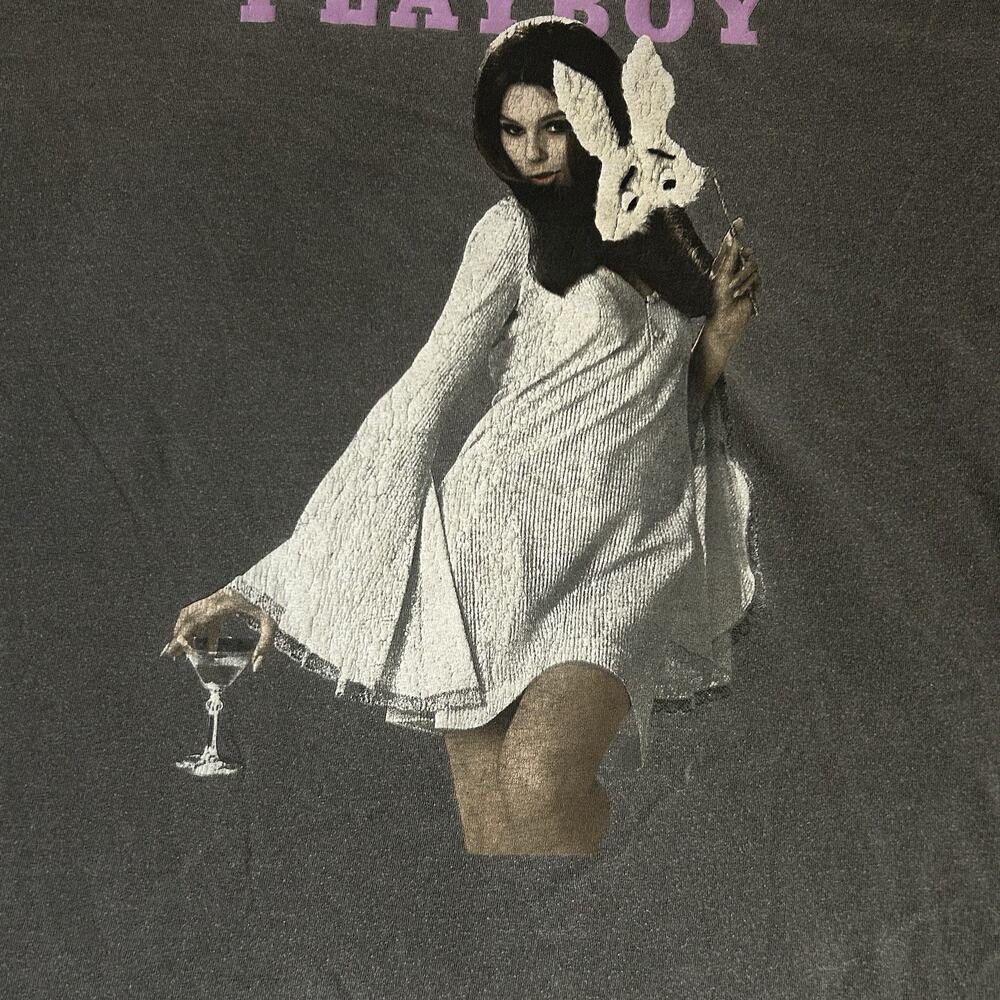 Playboy Men’s Graphic Pin Up T Shirt Size Large October 1968 Graphic Black - Picture 13 of 14